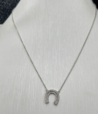 Collana in Argento 925 Nickel Free con pendente ferro di cavallo con Zirconi