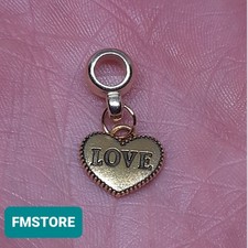 Charm Ciondolo Per Bracciale Cuore Love in Acciaio Tono Oro Gold Gioiello