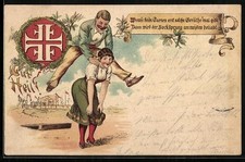 Litografia atleta fai salto