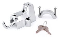 Lucchetto casco cromato per