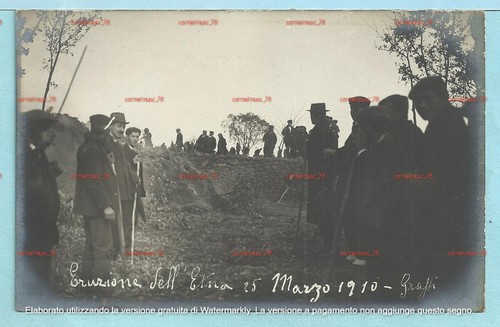 Cartolina fotografica eruzione - cartolina,
