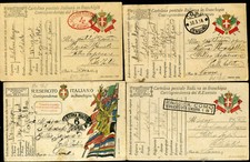 Prima Guerra Franchigia Posta Militare Lotto di 5 x Pellio Intelvi Como