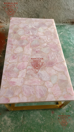 122cm 61cm quarzo rosa table - 61cm,