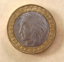 Moneta da 1000 LIRE ITALIA 1997 TURRITA CARTINA MAPPA ERRATA 1° TIPO ERRORE SPL