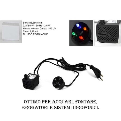 Pompa sommersa con luci - sommersa,