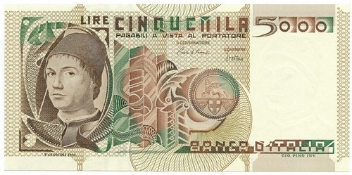 5000 lire ritratto uomo - ritratto, d'uomo