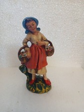 personaggio presepe vintage - made in Italy in cartapesta 