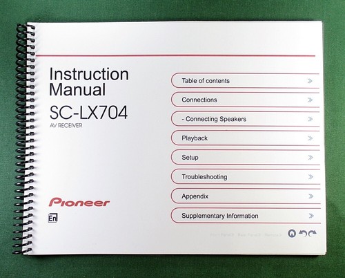 Pioneer lx704 instruction - sc-lx704,