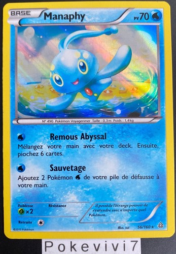Carte pokemon manaphy - carte, 56/160