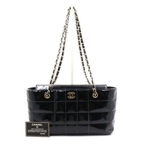 Chanel black patent vintage - black,
