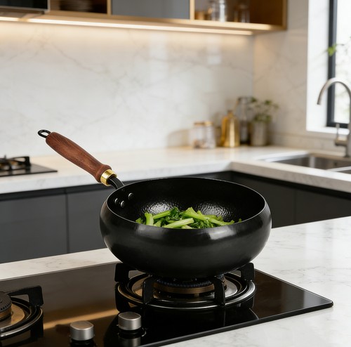 Wok forgiato mano - wok,