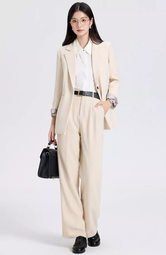 Tailleur donna beige due pezzi - beige,