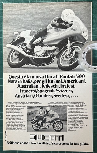 Rara pubblicità moto ducati - rara,