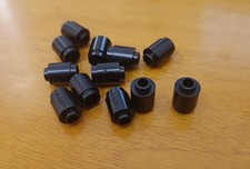 LEGO - 12 x 3062 Mattoncini brick rotondi 1 x 1  nero