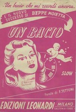 Spartito musicale - Un bacio - Slow - Leonardi Milano 1947