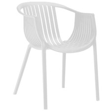 Poltrona compatte leggere in plastica colore Bianco moderna elegante