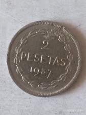 2 Pesetas Spagna 1937 Bb