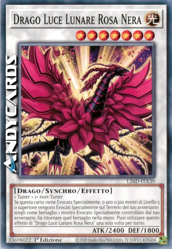 Drago luce lunare rosa nera - rosa,