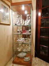 Vetrinetta Espositore Cristallo e Legno ottimo stato : h180 - lg 60