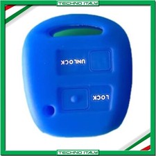 ✅ GUSCIO CHIAVE COVER TOYOTA AYGO YARIS RAV4 PEUGEOT SILICONE BLU TOYOTA-45 ✅