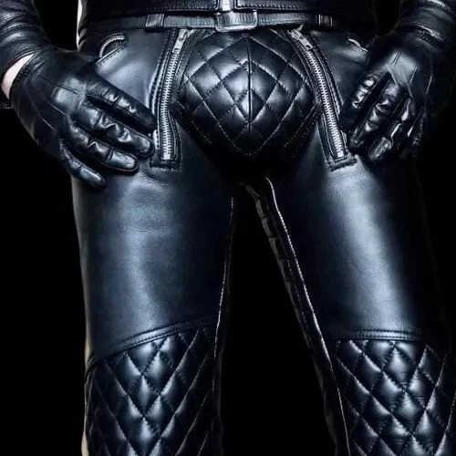 Pantaloni moto biker uomo slim