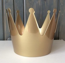 IKEA OMEDELBAR Large Matte Gold Crown, CORONA Vase Catch all Decorative Piece