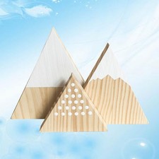  3 PCS Ornamento Della Montagna Di Neve Miniature Natale Arredamento Legno