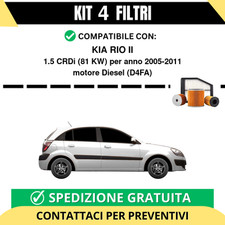 Kit 4 Filtri Tagliando per KIA
