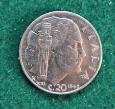 ITALIA REGNO 1943 - MONETA 20 CENTESIMI MAGNETICA - IMPERO KM 75a