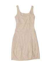 ROMEO GIGLI abito tubino donna senza maniche IT 42 medio bianco cotone CZ12