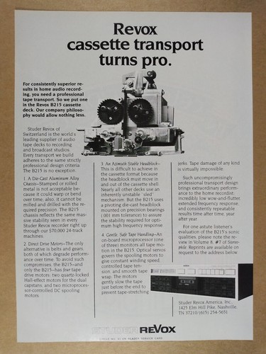 Pubblicità revox b215 - pubblicità,