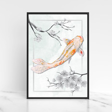 Stampa Koi Carp A4, arte da