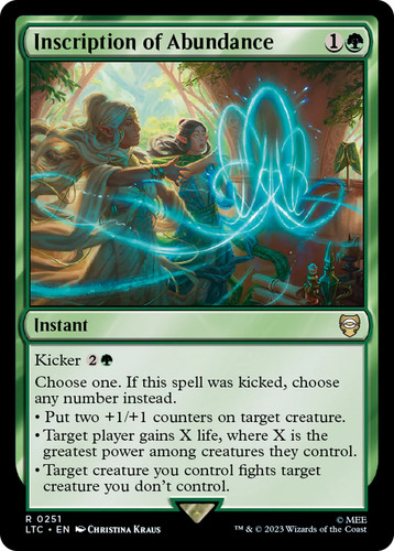 Mtg iscrizione dell abbondanza - iscrizione, dell'abbondanza