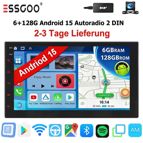 Autoradio 8core dab - autoradio, 6+128gb