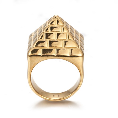 Anello piramide acciaio - anello,
