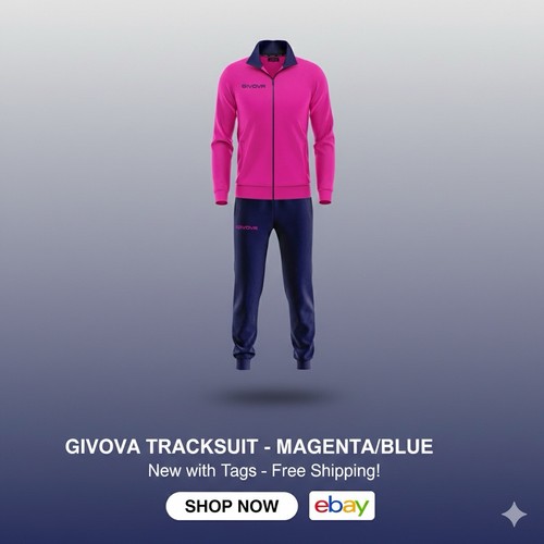 Tuta givova fucsia blu taglia - fucsia,