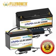 Batteria al litio 12V 100/120Ah LiFePO4 batteria per camper batteria solare barca camper