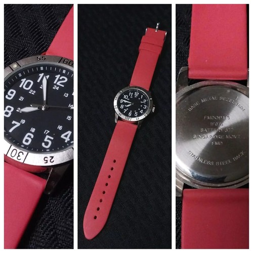 Orologio rosso adulto - rosso, plastica