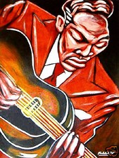 CHARLIE CHRISTIAN PRINT poster jazz genius electric guitar cd swing gibson es150