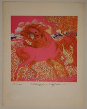 Aligi Sassu. Fotolitografia - Bolaffi Arte, La Primavera - Firmata