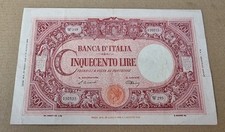 CINQUECENTO 500 LIRE BARBETTI GRANDE C DECRETO 21/03/1946 TESTINA D' ITALIA