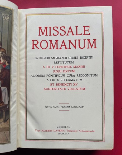 Missale romanum 1945 daverio - romanum,