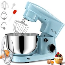 Miscelatore da Piantana, 10 Velocità 6QT Miscelatore Elettrico da Cucina, Mixer per Alimenti a Testa Inclinabile con B...