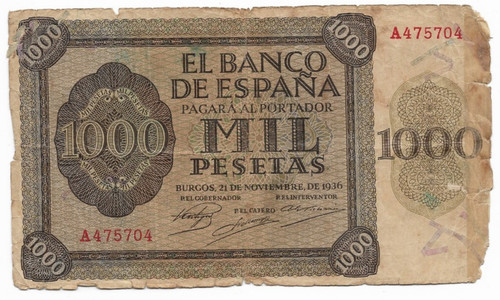 España 1000 pesetas gobierno - espaÑa:,
