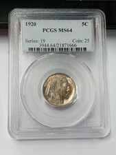 1920 Buffalo Nickel 5C PCGS
