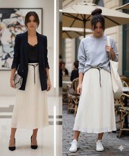 Maxi gonna midi Zara panna