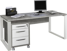 | Scrivania E Cassettiera Con