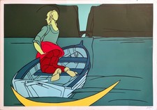 VALERIO ADAMI -  LITOGRAFIA FIRMATA CM. 100 X 70  TIRATURA  23/100 