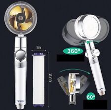 Soffione doccia turbo elica alta pressione doccetta turbocompressa girevole 360