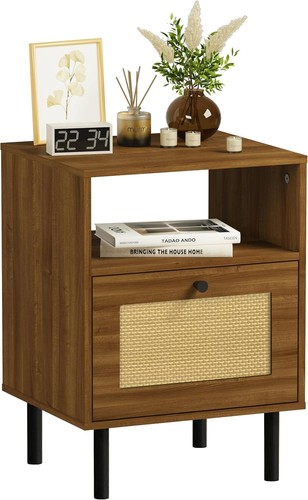 Comodino rattan con - in,